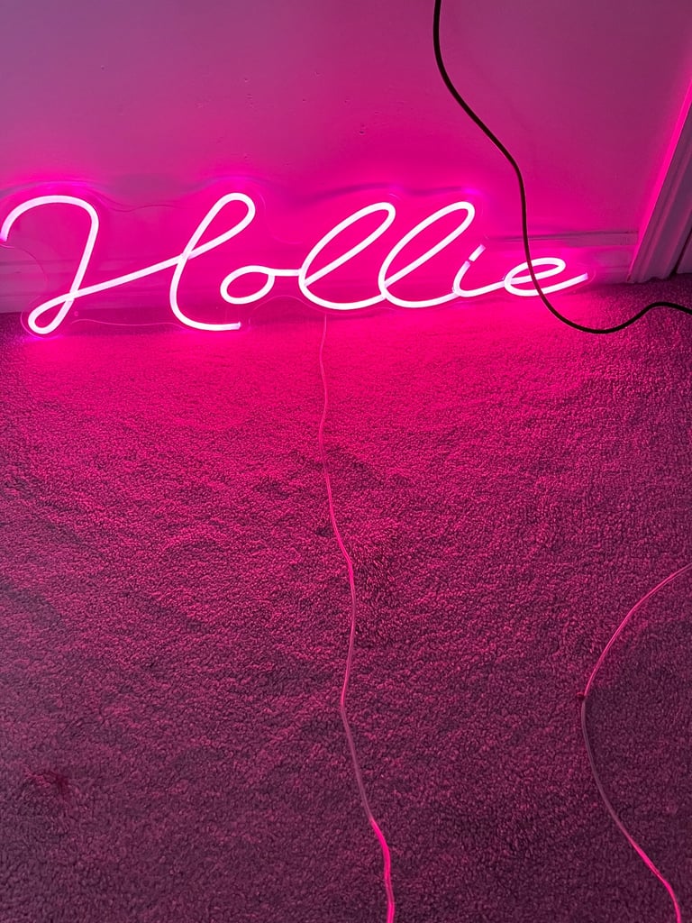 image for Pink Hollie light wall decal 