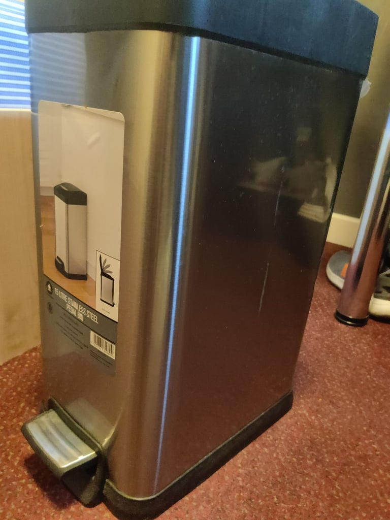 image for 15 L Stainless Steel Pedal Bin