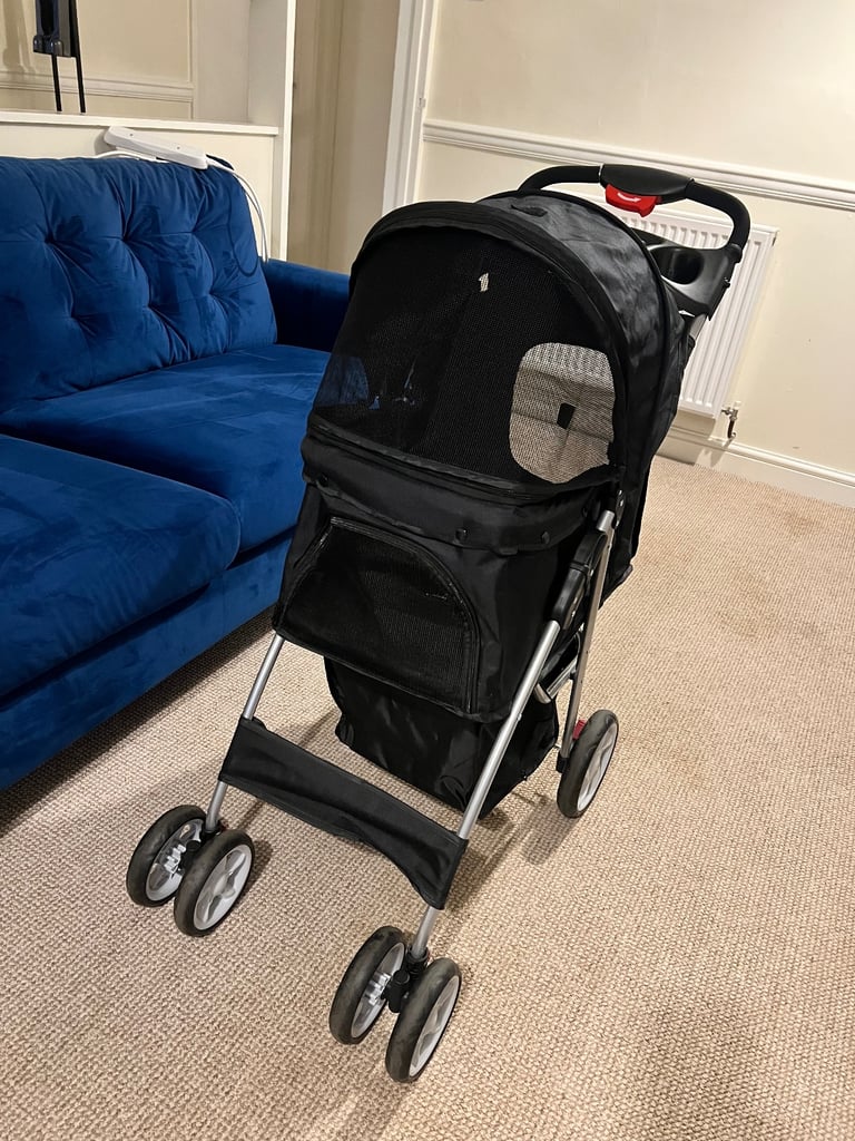 Used Once Foldable Travel Pet Stroller Trolley Pushchair