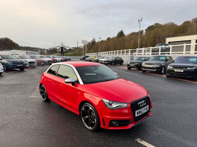 2013 63 AUDI A1 1.4 TSI S-LINE Auto 182PS 3DR in Red / Black leather, 18 inch ++