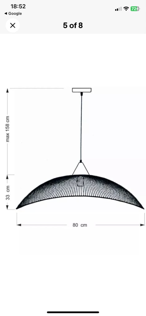 JOHN LEWIS HIKO LARGE CEILING LIGHT - COPPER RRP £225