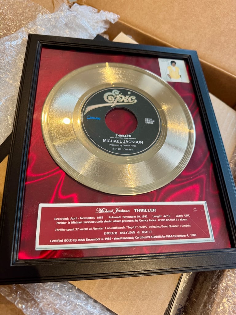 Michael Jackson Thriller Single Award