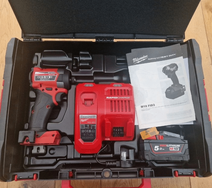 Nearly New Milwaukee Impact Driver and 5Ah Battery 
