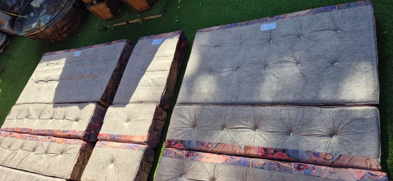 Cushions for camper caravan motorhome boat, set of 14 - front and back.
