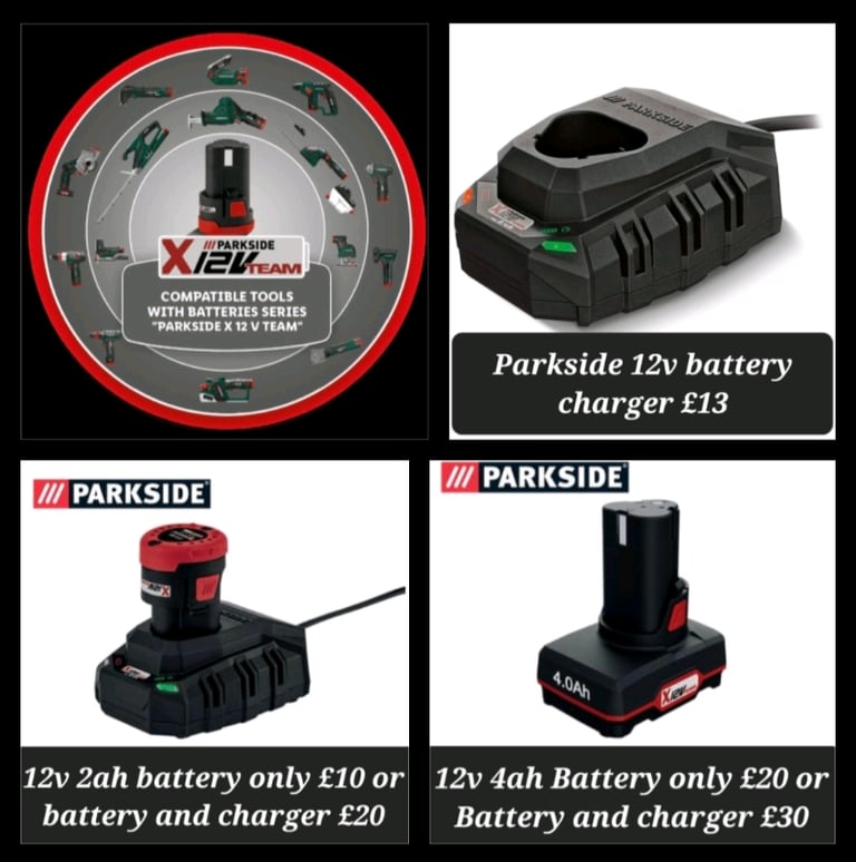 Parkside 12v deals 4ah battery charger