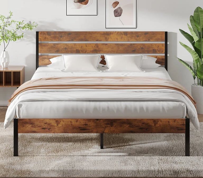 image for URGENT SELL Wooden/metal bed frame by Williston Forge