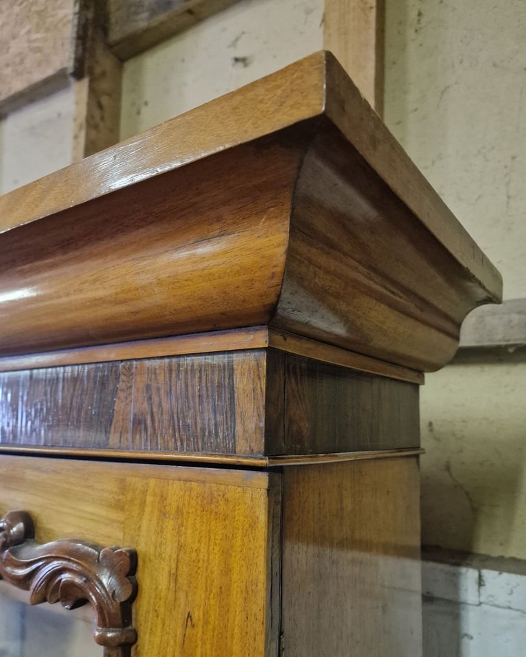 Early Victorian Gothic/Neoclassical Revival Bureau Bookcase – c.1840s