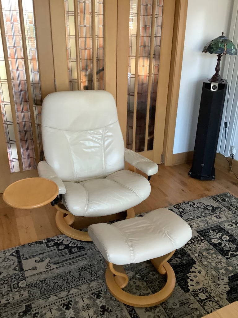 image for Ekornes Stressless Consul Chair & Stool Classic Base with removable Swing Table 