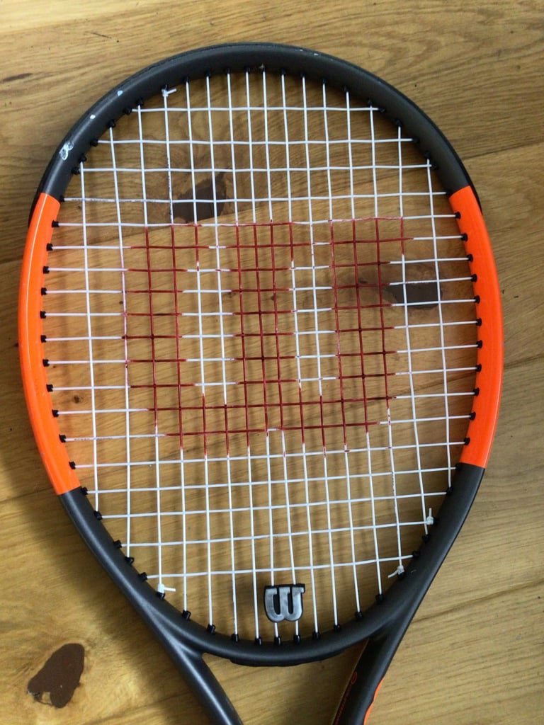 Wilson Burn 100 V2 Tennis Racket. Grip 2. Fresh Luxilon Restring 