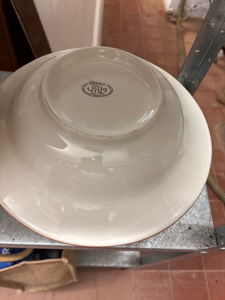 Pair Italian ceramic dishwasher proof bowls 