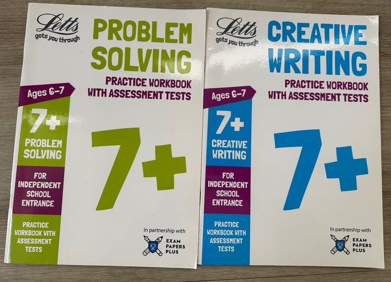 Letts books 7plus unused practice workbook with assesssment