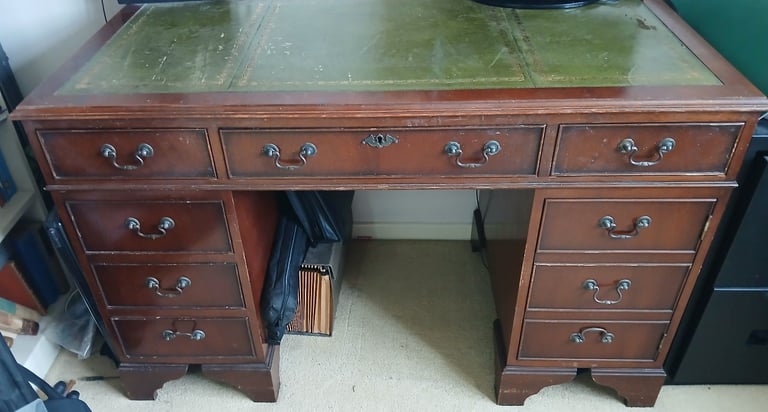 Leather topped vintage writing desk