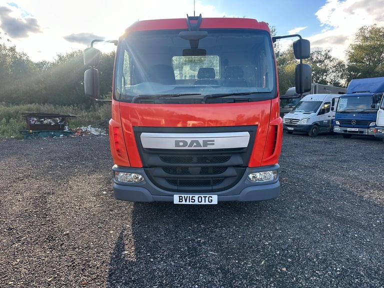 DAF TRUCKS LF150 2015 Euro 6 7.5 ton dropside truck Manaul scaffold