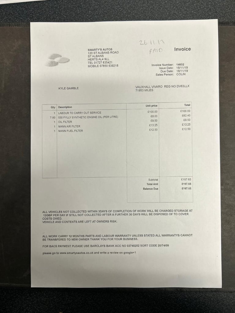 2013 Vauxhall Vivaro 2.0 2900 CDTi Sportive FWD L3 4dr PANEL VAN Diesel Manual