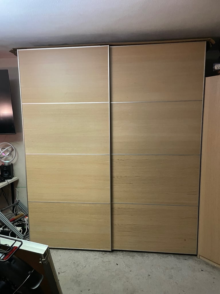 image for FREE DELIVERY 🥰🚚🥰 HUGE IKEA PAX BROWN SLIDING WARDROBE GREAT CONDITION 