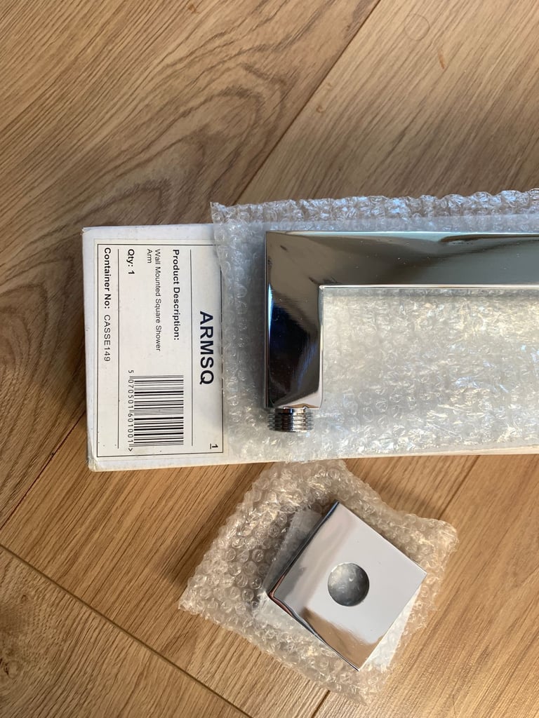 Wall Mounted Square 90 Degree Bend Shower Arm Brand new.