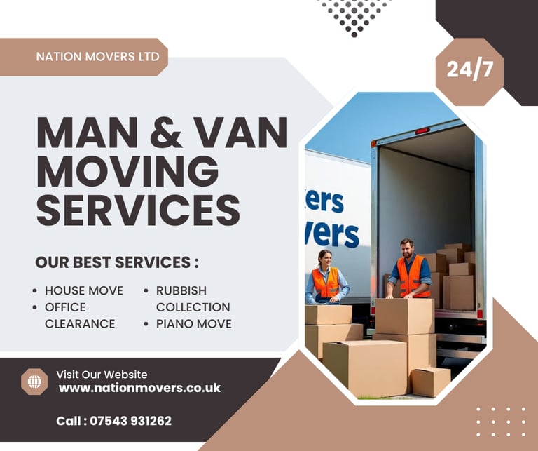 House Furniture Piano Movers – 24/7 Man and Van Hire, Rubbish Disposal & Office Clearance UK