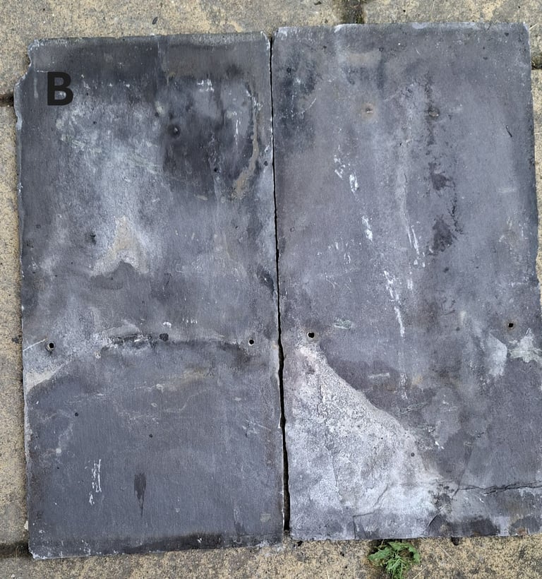 Welsh Slate 20 x 10 x 8mm   reclaimed roof tiles