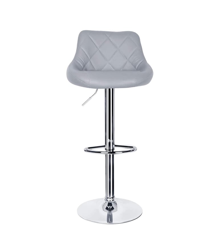 Bar Stools Set of 2, PU Leather Breakfast Kitchen Stool with Adjustable Swivel