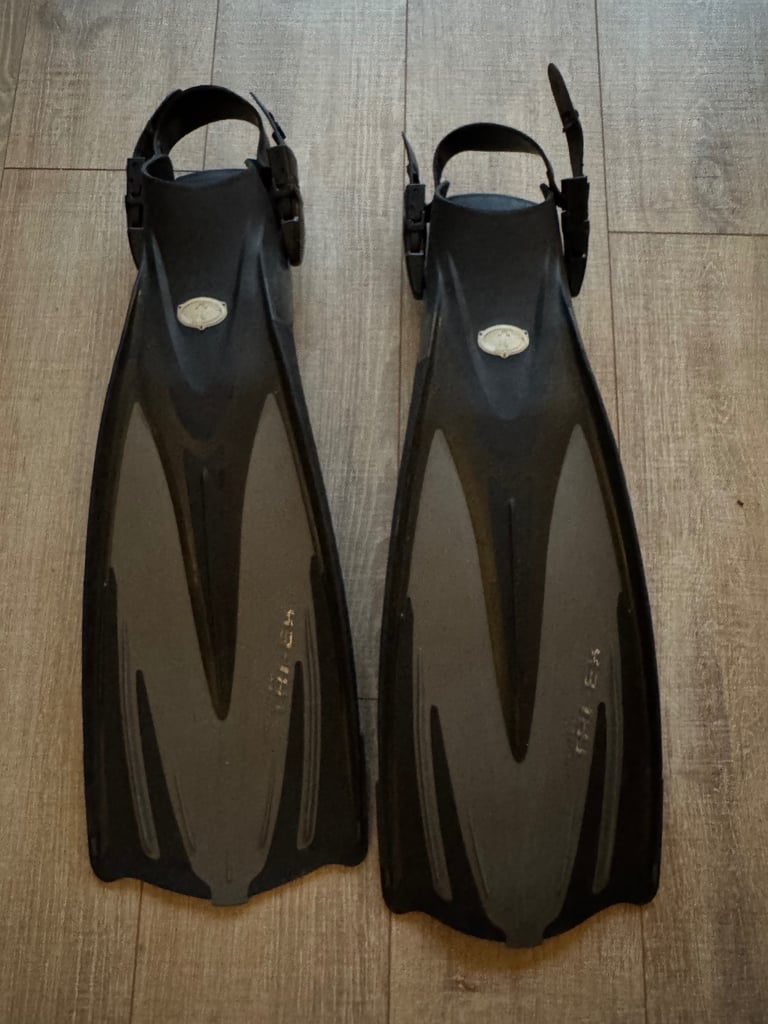 image for Tusa Tri-Ex Open Heel Scuba Fins - XL - Black