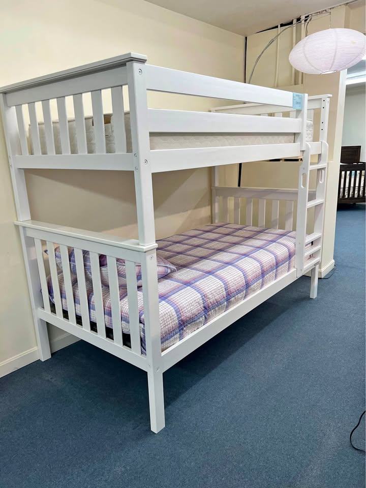 ]] Strong Single 3FT - Wooden Bunk Bed Frame - Optional Mattress - UK SALE ]]