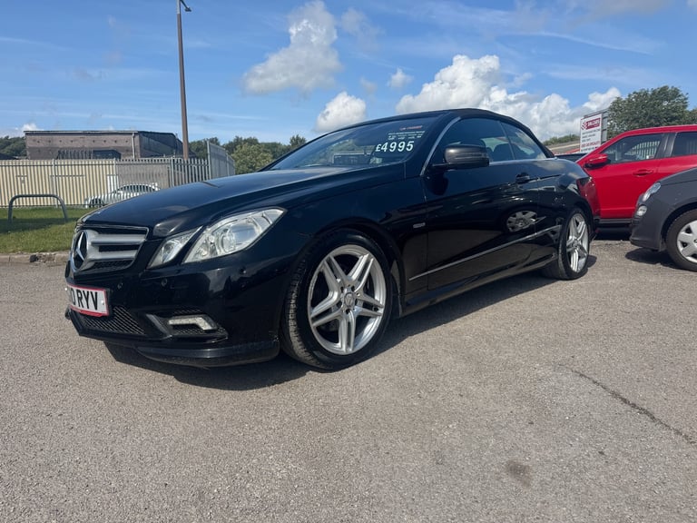 2010 10 MERCEDES E350 3.0 CDi V6 SPORT BLUEEFFICIENCY AUTOMATIC CABRIOLET .BLACK