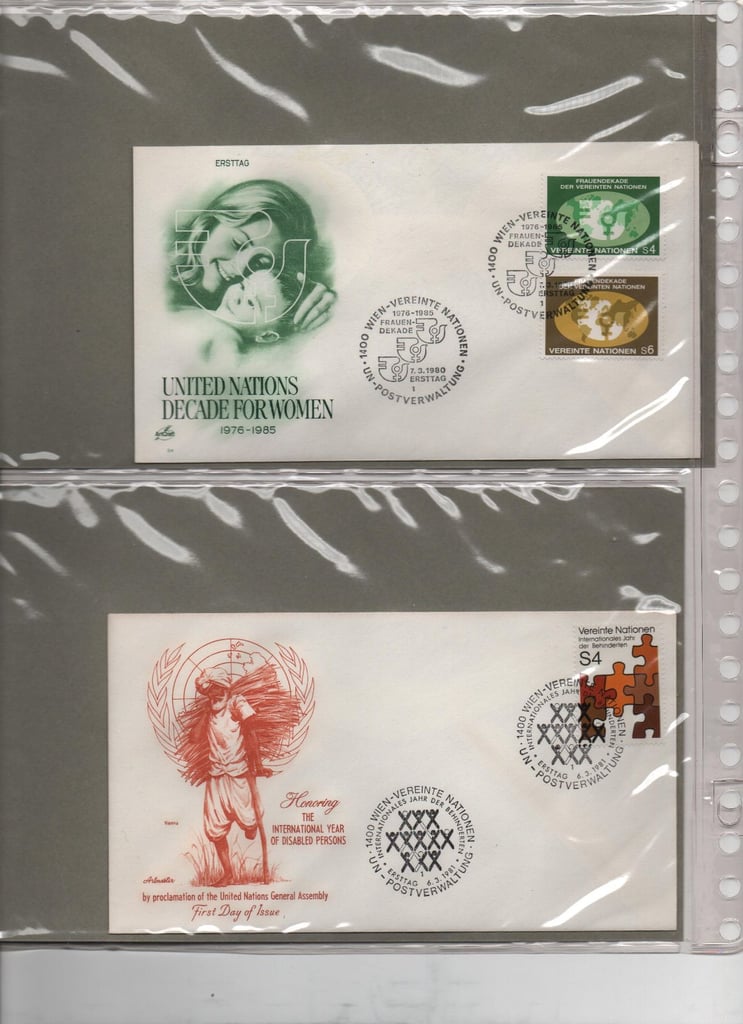 23 United Nations first day covers