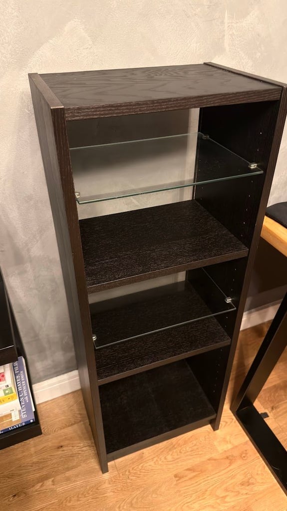 image for BILLY IKEA bookshelf + 2 extra glass shelves