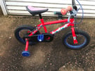 BMX KIDS BIKE SPIDERMAN  14in wheels with stablisa wheels all very good £30