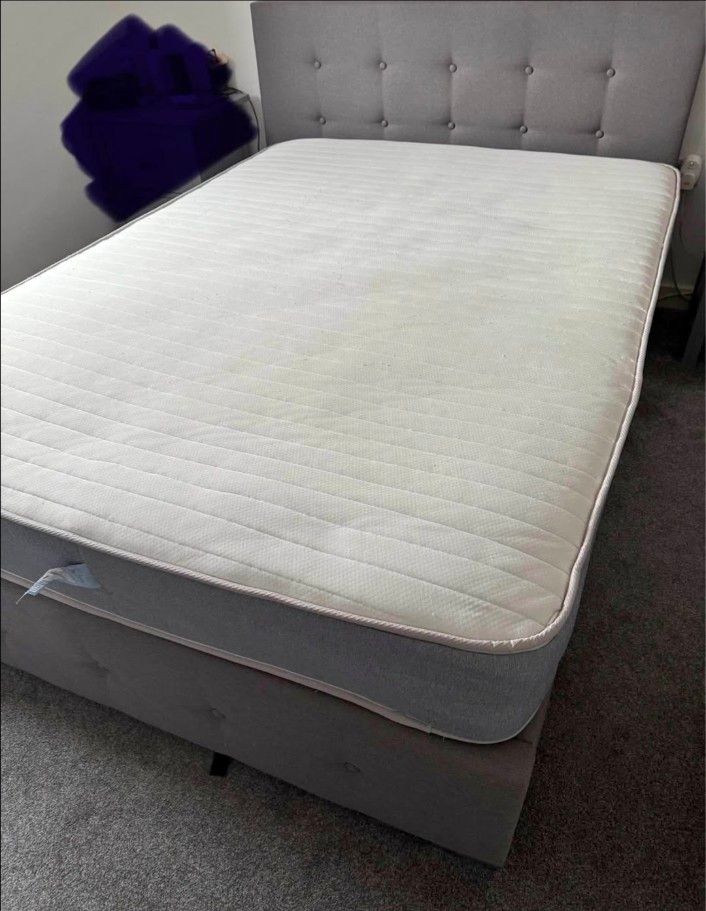 Double ottoman bed frame with mattress 