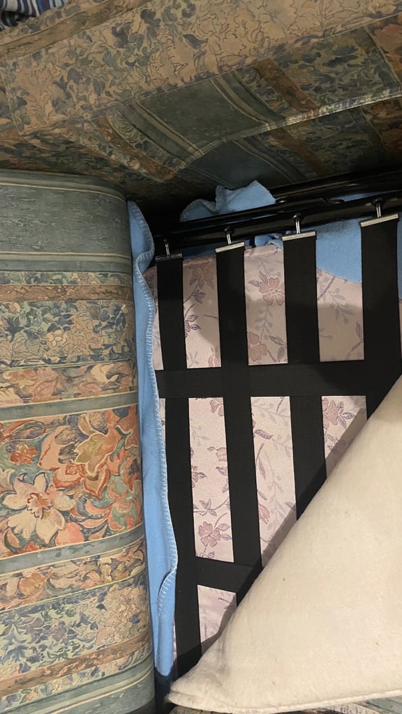 Sofa bed with sprung mattress