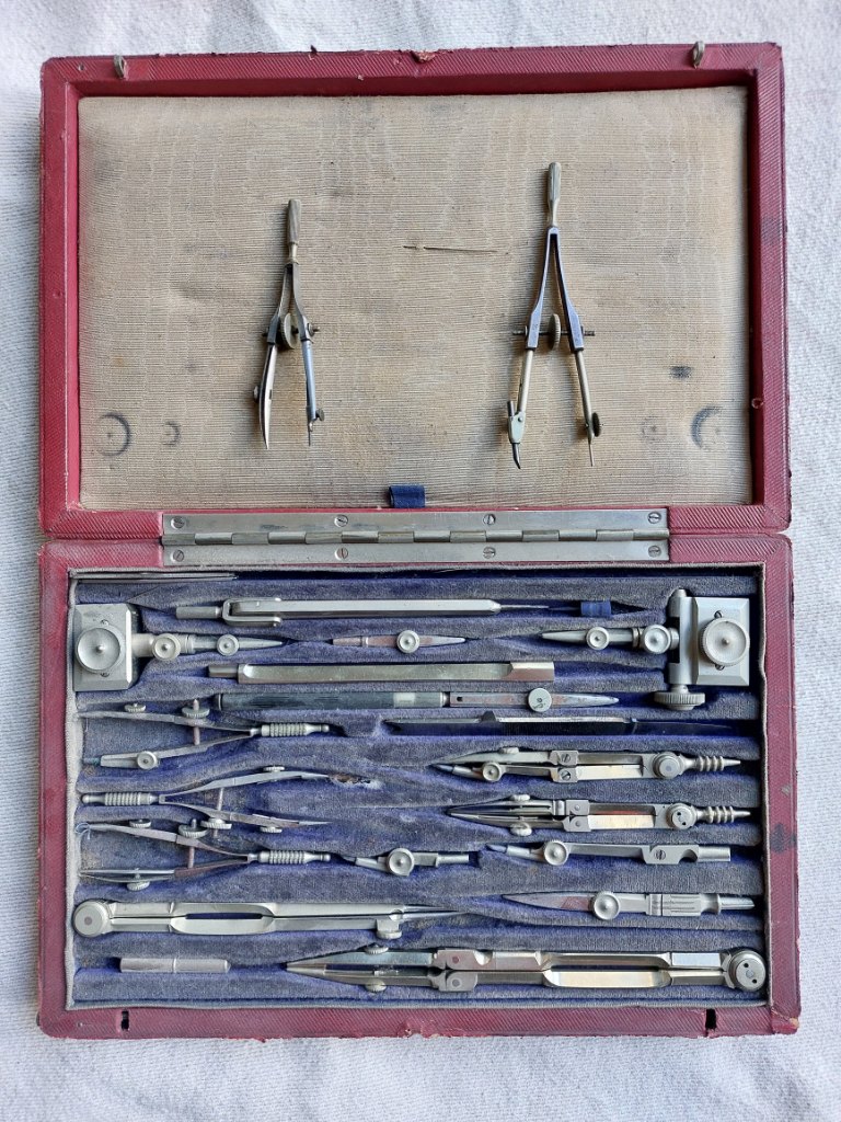 image for Antique Cased Technical Drawing / Draughtsman Set