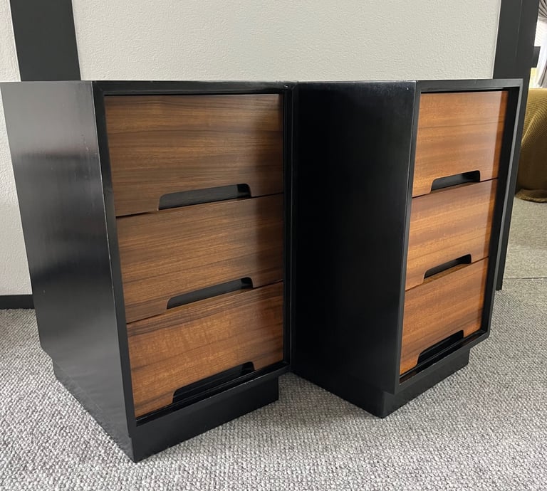 Mid century Stag pair of bedside tables/drawers