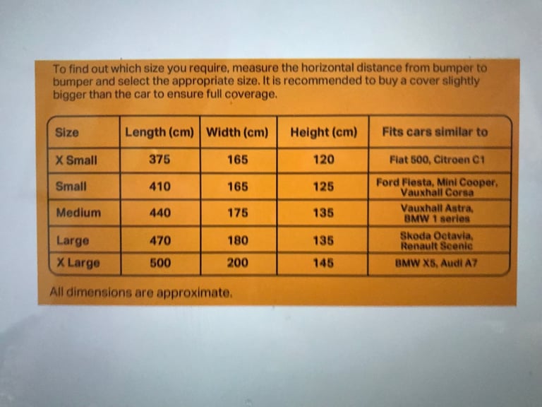 Halfords All Season Car Cover LARGE