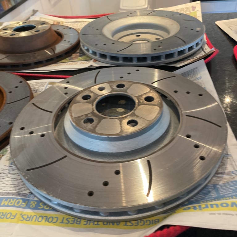 Drilled and grooved discs for Audi TTS Mk two