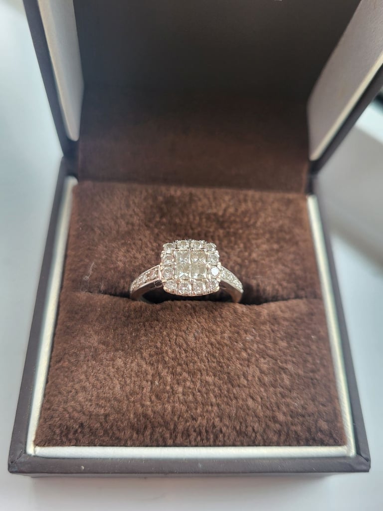 Engagement and wedding ring set