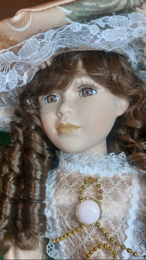 Vintage collectable Charlotte hand painted porcelain doll  