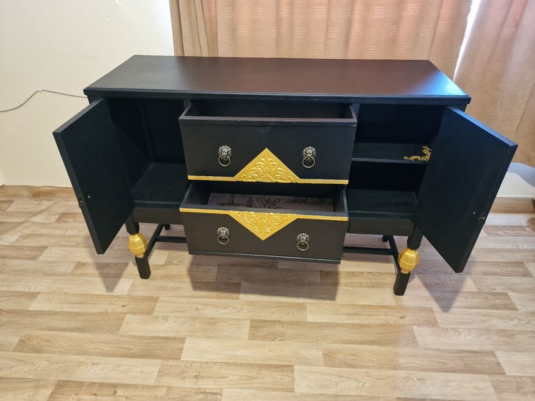 Sideboard vintage antique restored Jacobean style