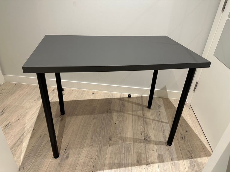 image for ikea Gray table (  LINNMON / ADILS ) 