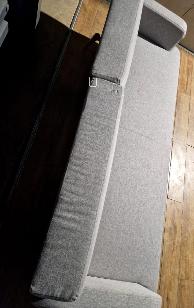 Barely Used Fabric 3 Seater Clic Clac Sofa Bed - Light Grey.