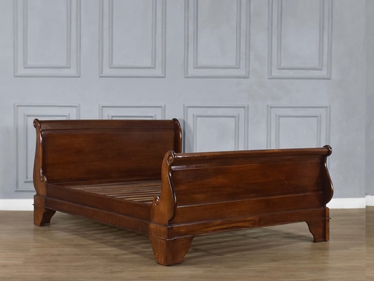 Handmade Mahogany Sleigh Bed King size bed frame