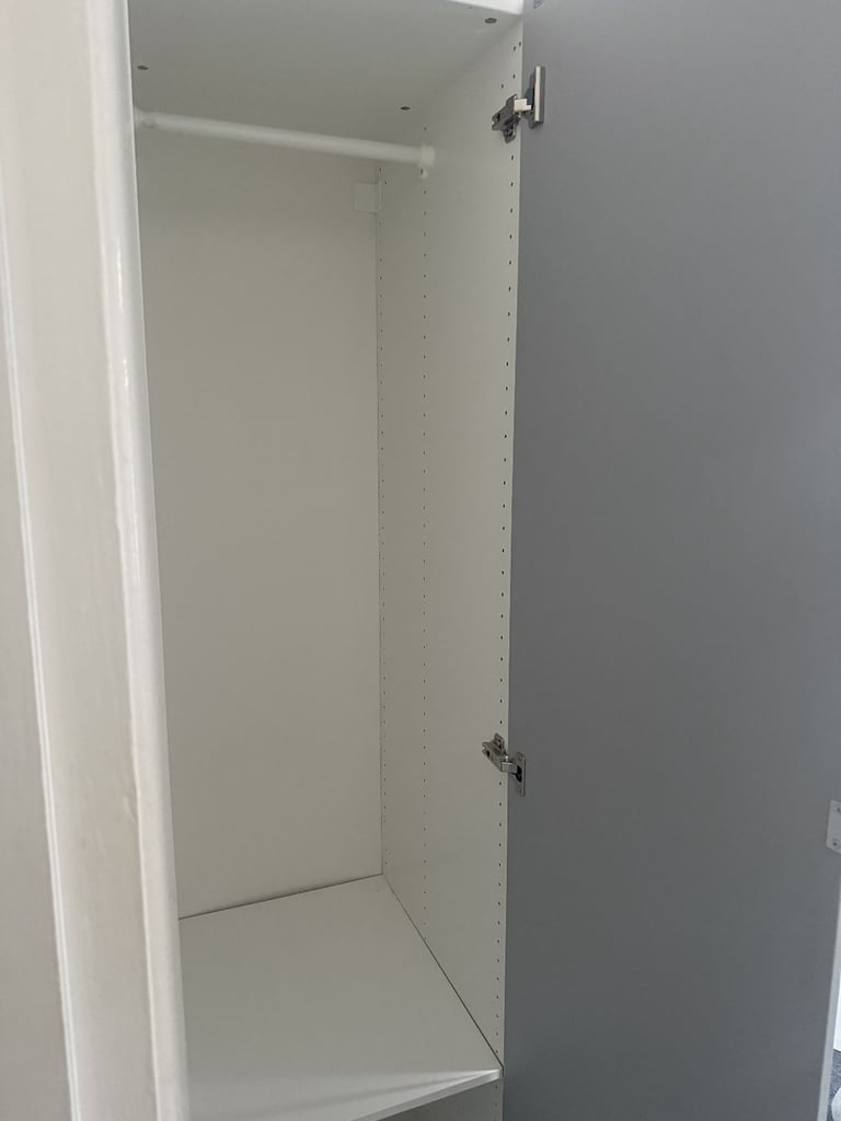 image for IKEA PAX cupboard, wardrobe with mirror door and rail and shelf. 