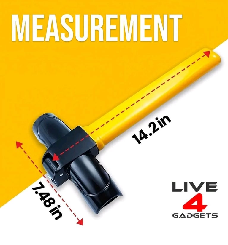 Vehicle steering wheel lock, anti theft, heavy duty