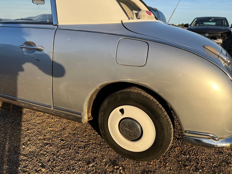1991 NISSAN FIGARO CONVERTIBLE SILVER AUTOMATIC PETROL SALVAGE DAMAGED REPAI CAT