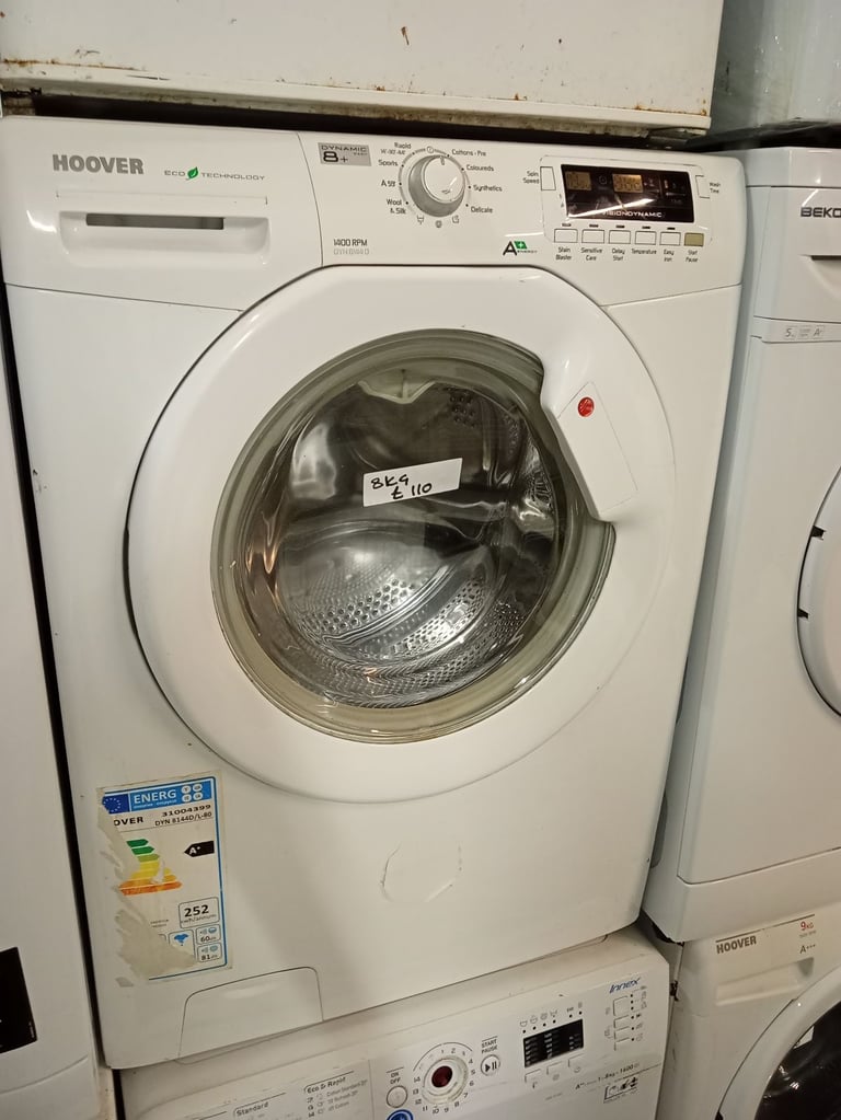 Hoover 8+kg washing machine 1400 spin a class energy rating £110