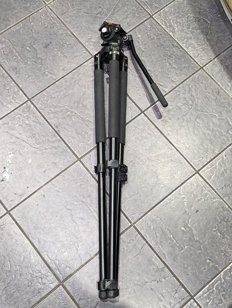 Quality Camera Tripod for Motion. E-image 760AT legs and GH03 Fluid Head (no baseplate)