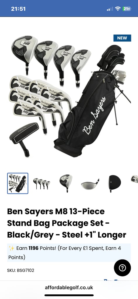 image for Full set of golf clubs