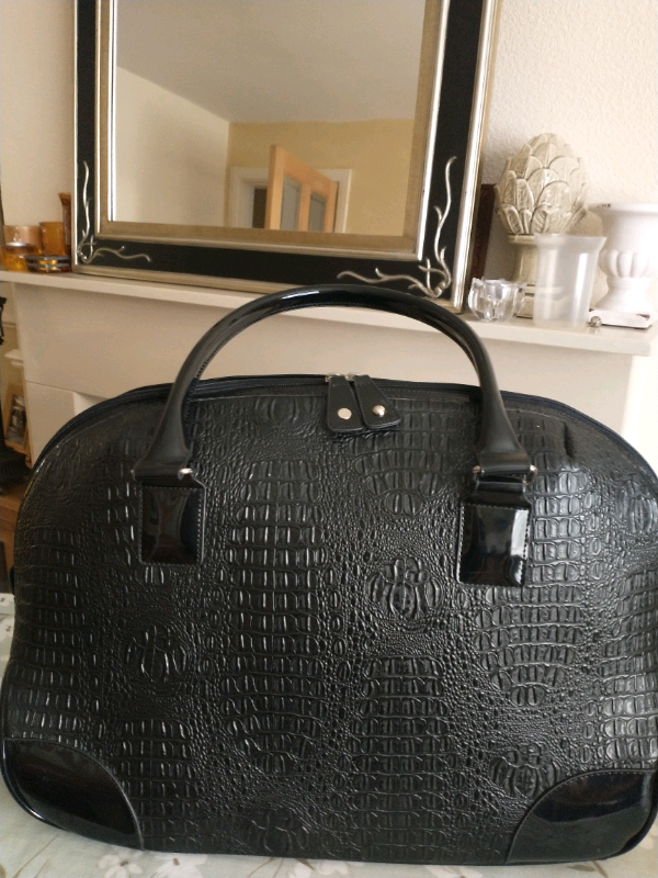 image for Casa Di Borse Weekend Bag in Faux Crocodile Leather