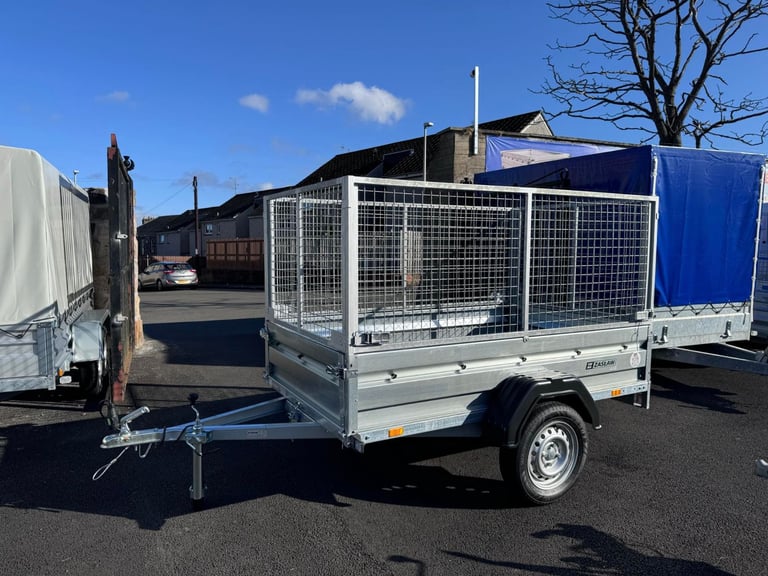 Brand new Zaslaw 205SU 7ft x 4ft single axle tipping trailer with 80cm mesh