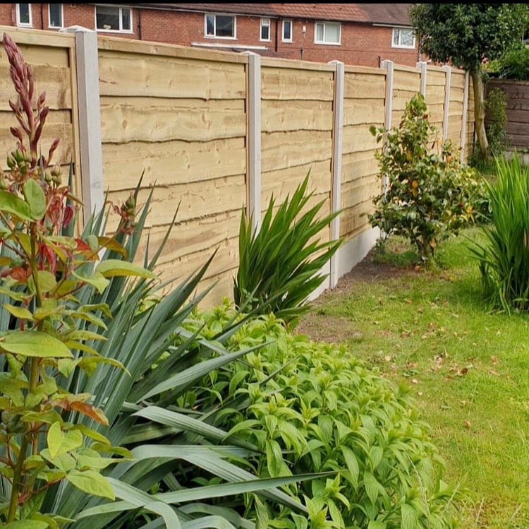 image for Heavy duty waneylap fence panels, tanalised, pressure treated